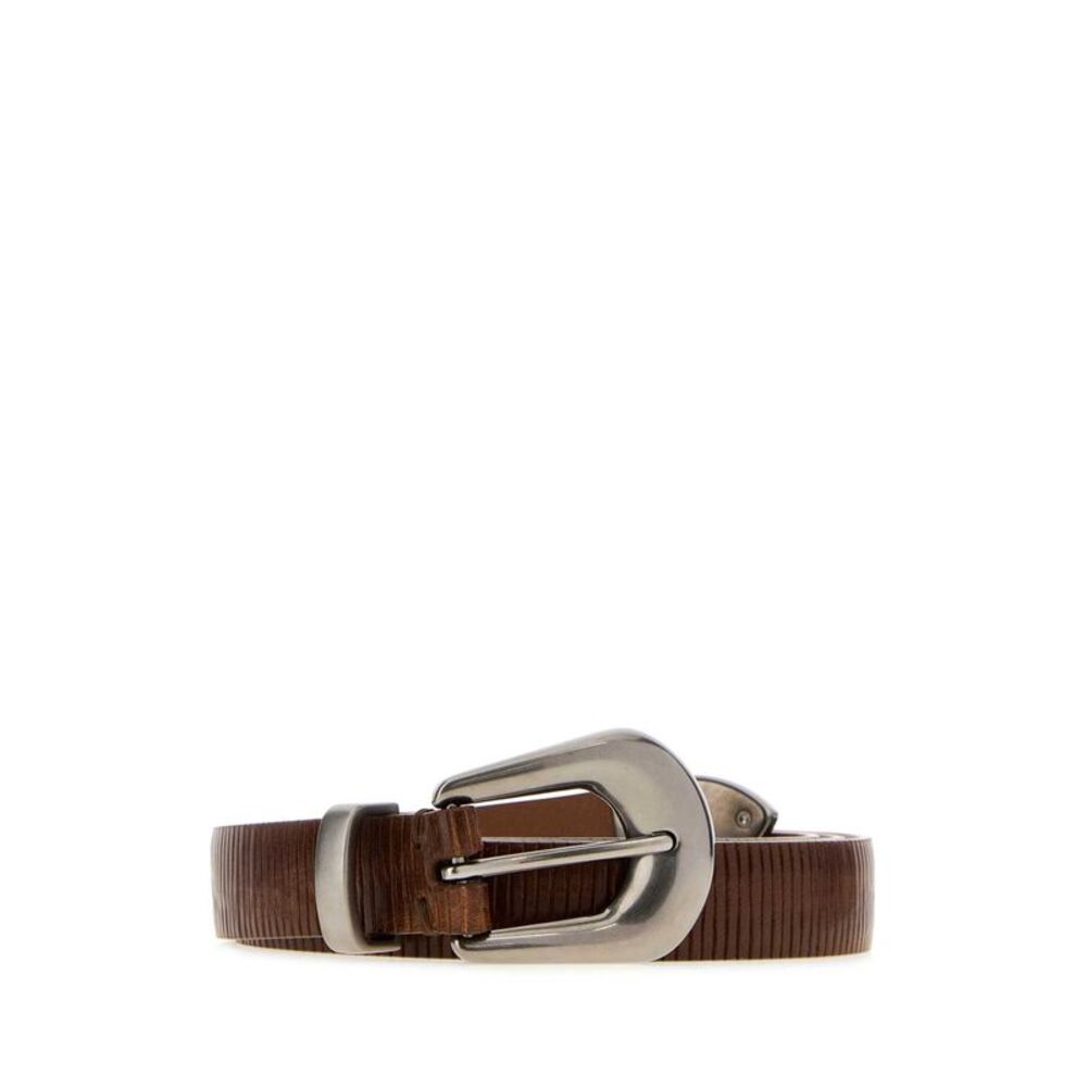 Brunello Cucinelli Women Brown Leather Belt
